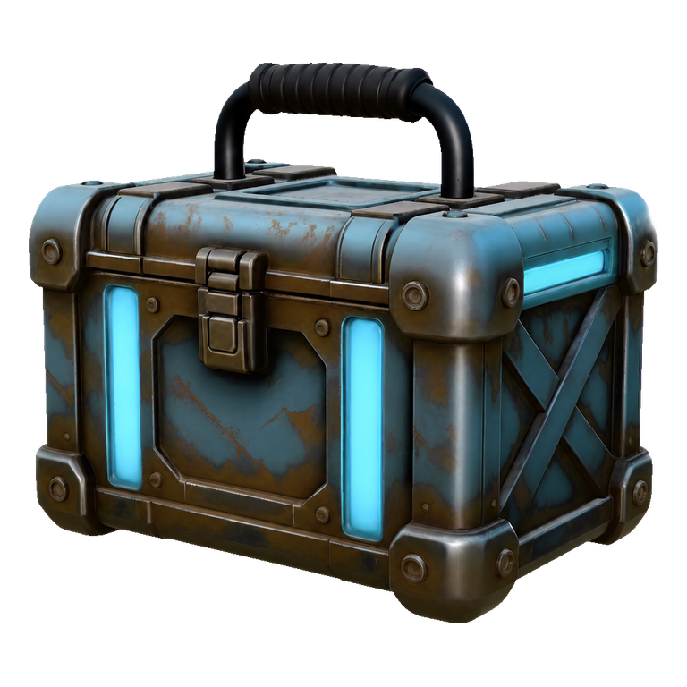 Text to 3D sci-fi supply crate guide